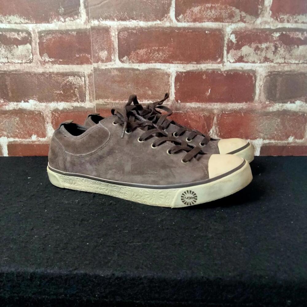 UGG Evera Shoes Womens Size 8 Minimalist Sneakers Soft Suede Sheepskin Brown